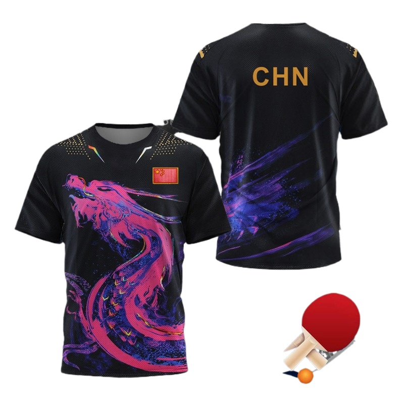 КИТАЙ Дракон футболка для наст – обзор и цена Table Tennis Zhang Jike